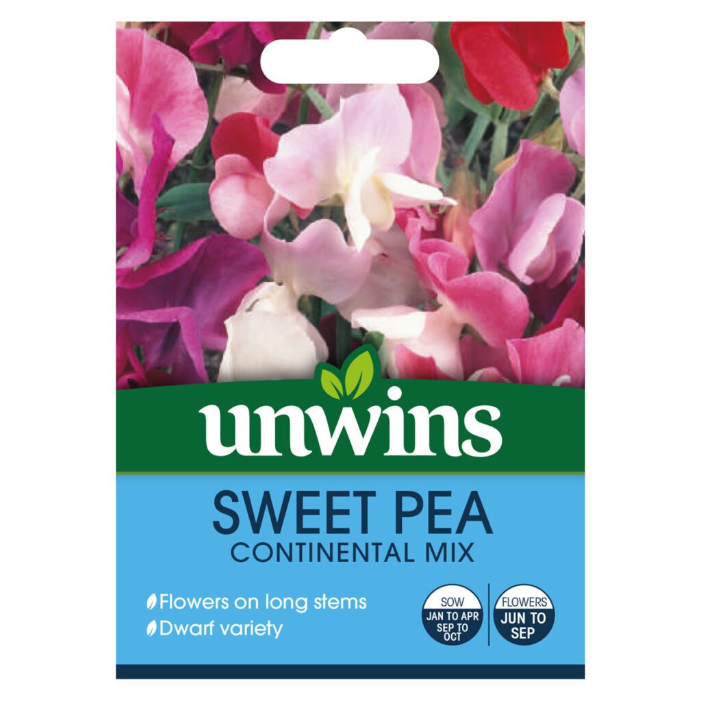 Unwins Sweet Pea Continental Mixed Seeds 5051618012393 2